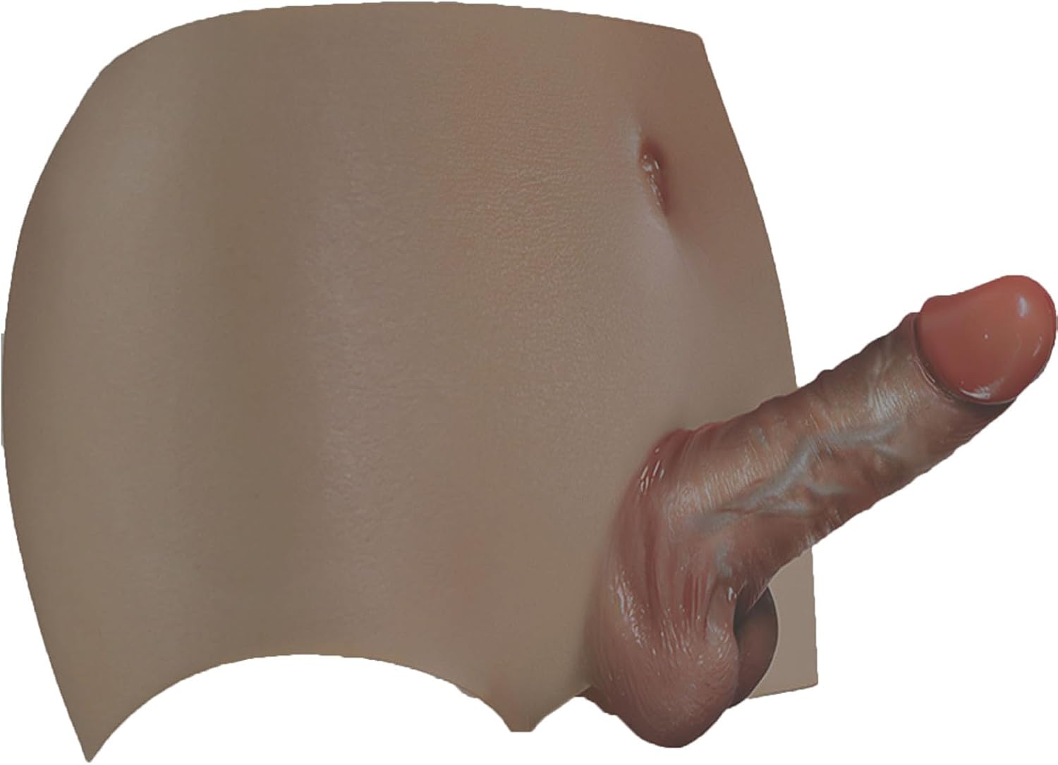 Lifelike Skin Color Silicone Strapless Panty Dildo with 5.51in Hollow Penis, Waterproof Wearable Dildo Underwear Adult Sex Toy for Men