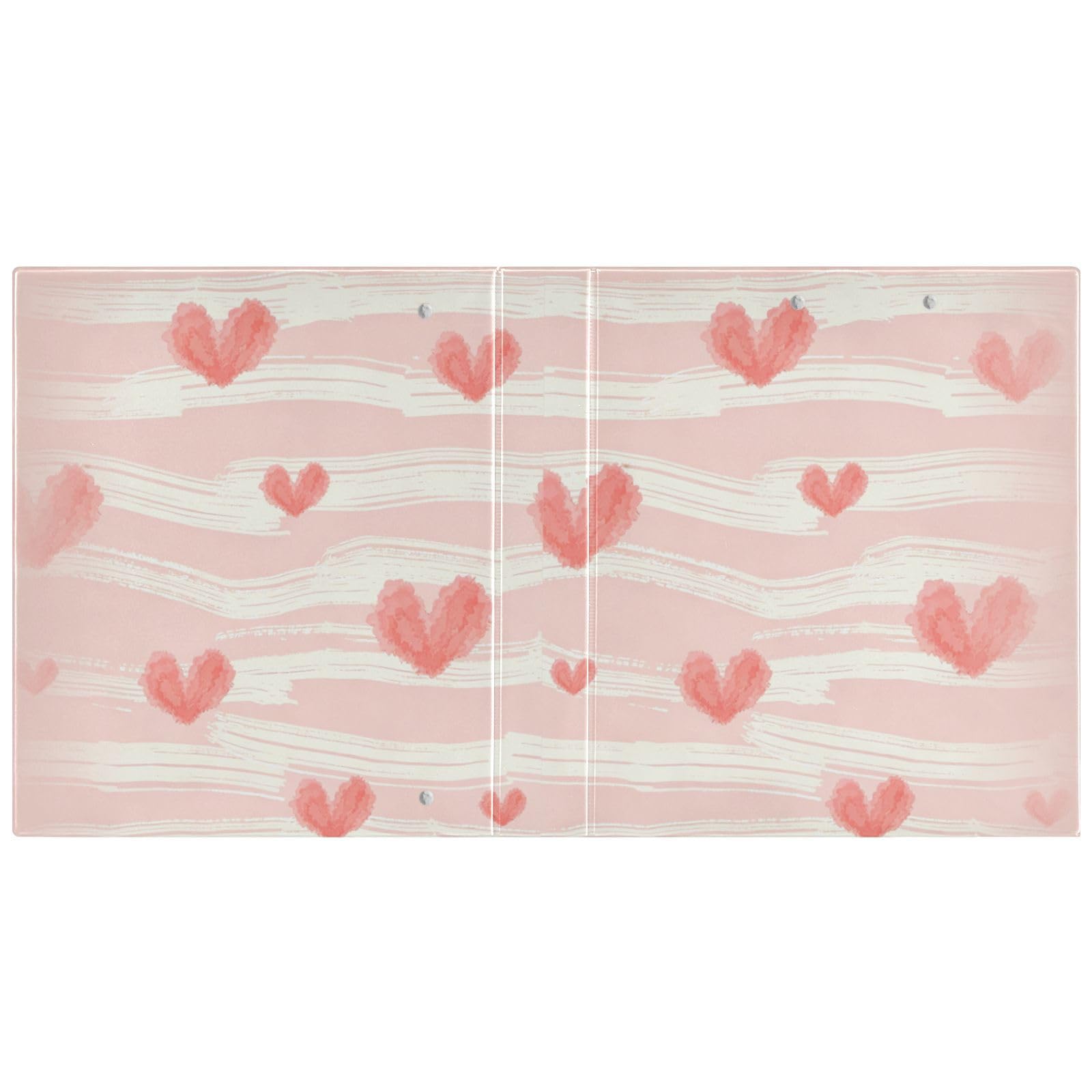 Raccoglitore per quaderni da 1,5", a righe, con cuori rossi