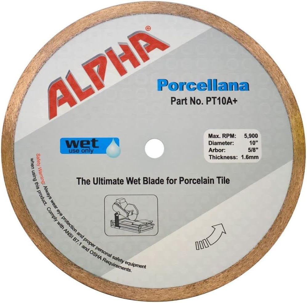 10" Alpha Porcellana Wet Diamond Blade