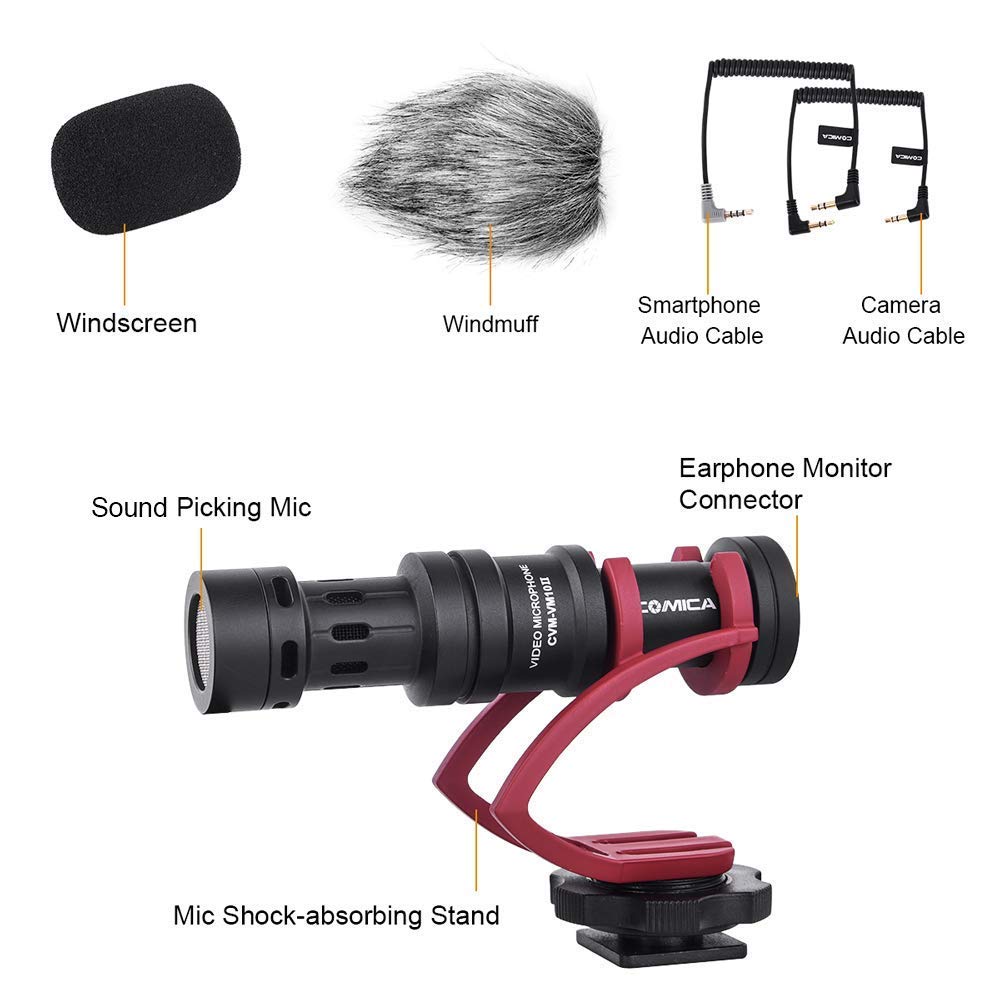 comica CVM-VM10II Mini Microphone pour Appareil Photo