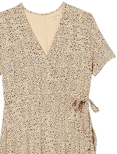 Image of Amazon Essentials Women's Short Sleeve Faux-Wrap V Neck Dress