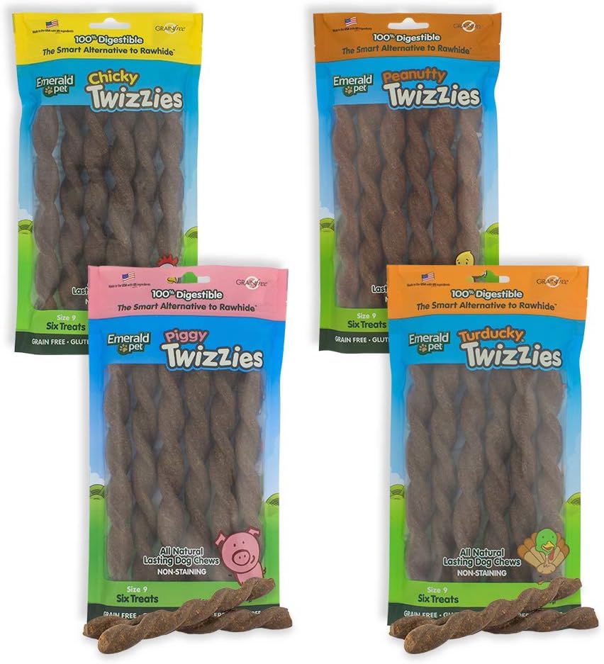 Emerald Pet - Dog Chews, Chew Treats, Rawhide Free, All-Natural Chew Sticks, Lasting Dog Treat, Digestible, Grain-Free, Gluten-Free…