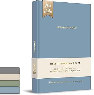 BIROYAL Budget Planner Deutsch für 1 Jahr, Undatierter Finanzplaner A5 - Haushaltsbuch mit 52 Wochen Sparplan, 12 Monatsübersichten & Einnahmen-Ausgaben Tracker, Budgetplaner, Kontrolliere Dein Budget