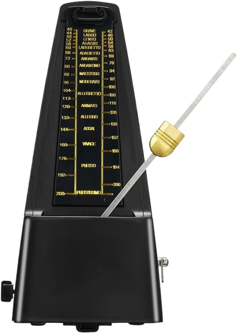 Mechanical Metronome Universal Metronome for Piano Ukulele Violin with Beat Tempo(Black)