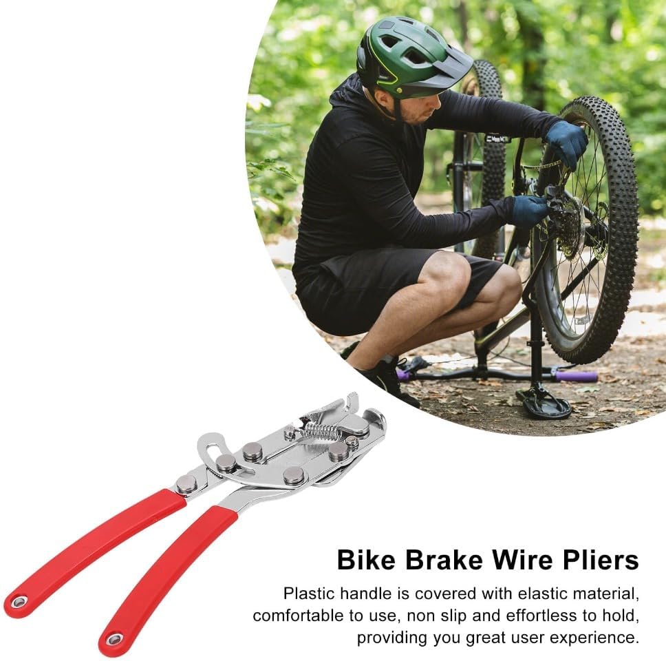 Limen 2-Pack Bike Brake Cable Puller Pliers, High Carbon Steel 4th Hand Brake Tool with Locking Ratchet for Bicycle Brake and Gear Cable Adjustment