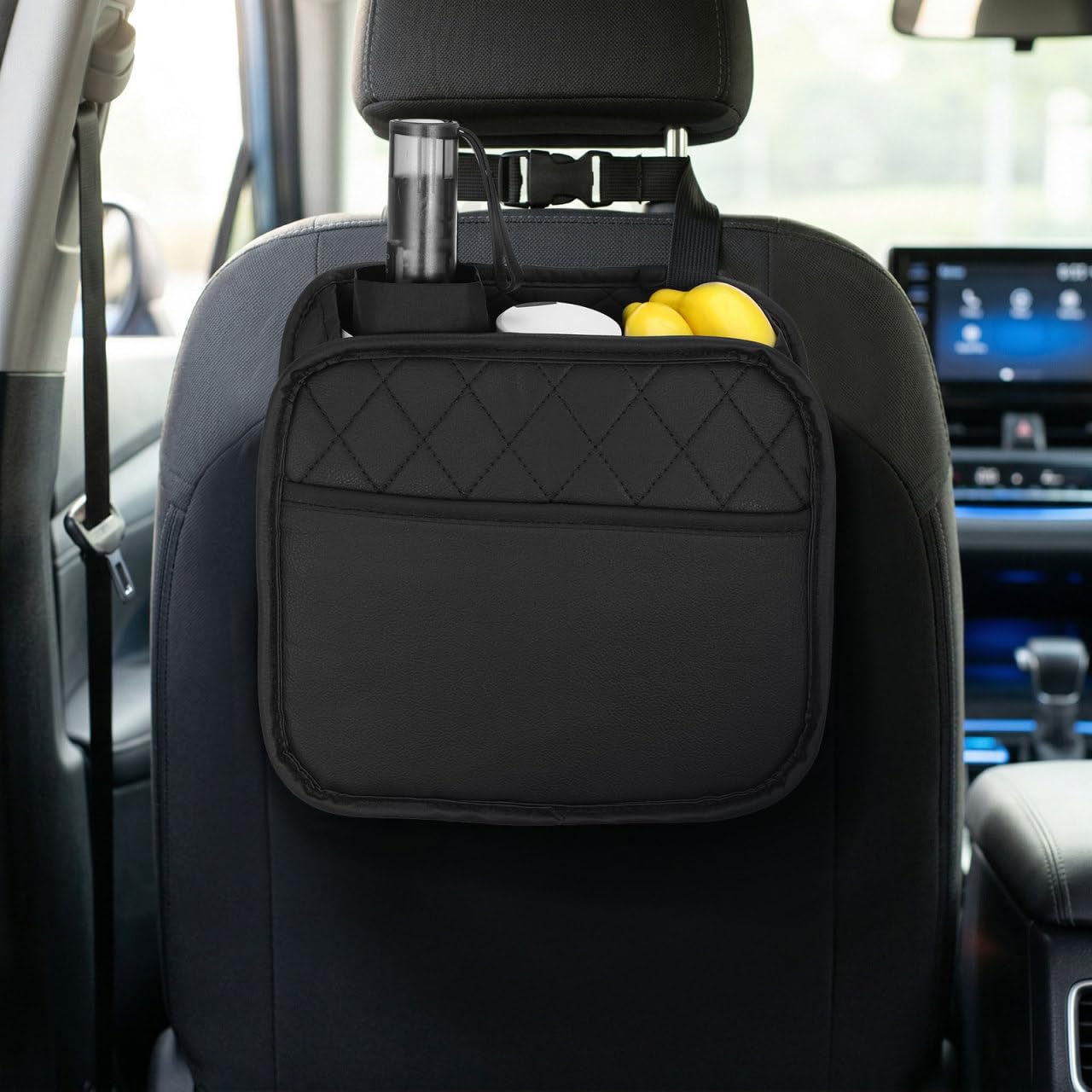 Organizer per interni auto, organizer per schienale, grande capacità, contenitore per sedili auto, versatile spazio di archiviazione, materiale resistente