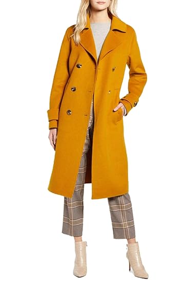 mustard peacoat