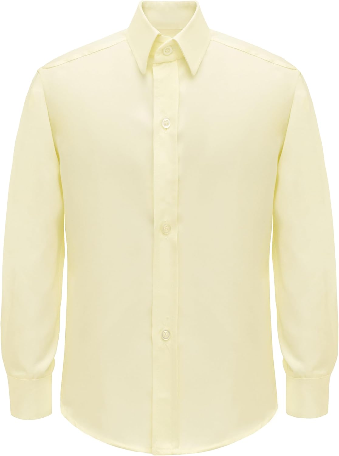 Lilax Boys' Button Down Shirt Solid Long Sleeve Dress Shirt