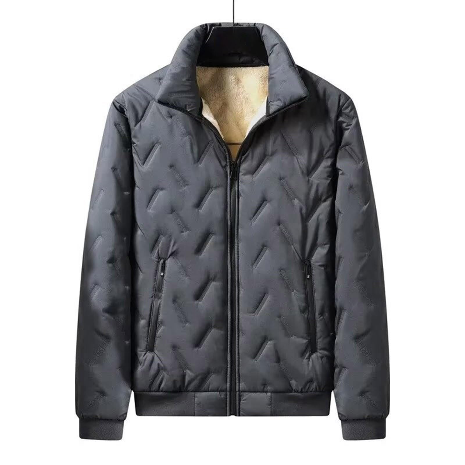 Genérico Chándal Completo Hombre, Conjunto Deportivo Hombre, Traje De Snowboard para Exteriores Grueso Resistente Al Viento con Capucha Y Cremallera con Forro Cálido De Lana De Invierno para Hombre