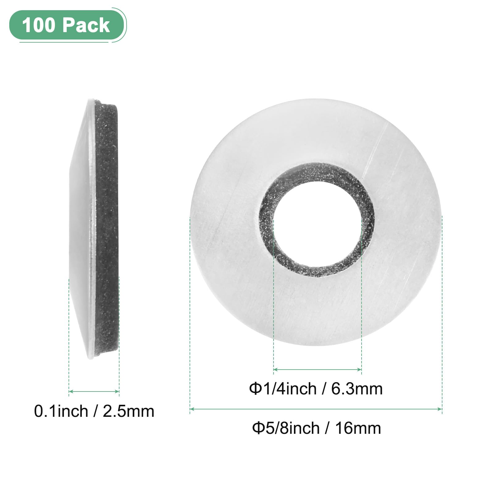 M METERXITY M6.3 x 16mm EPDM Bonded Sealing Rubber Washers - Image 3