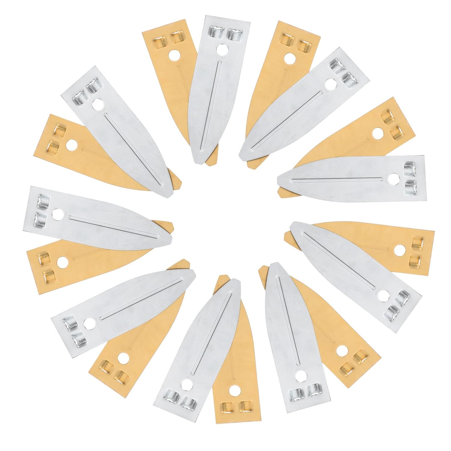 12 Pairs Zinc Copper Electrode Strips for DIY Fruit Battery Science Experiment Kit, Stem Educational Electrochemistry Accessories for Physics Classroom and Scientific Research