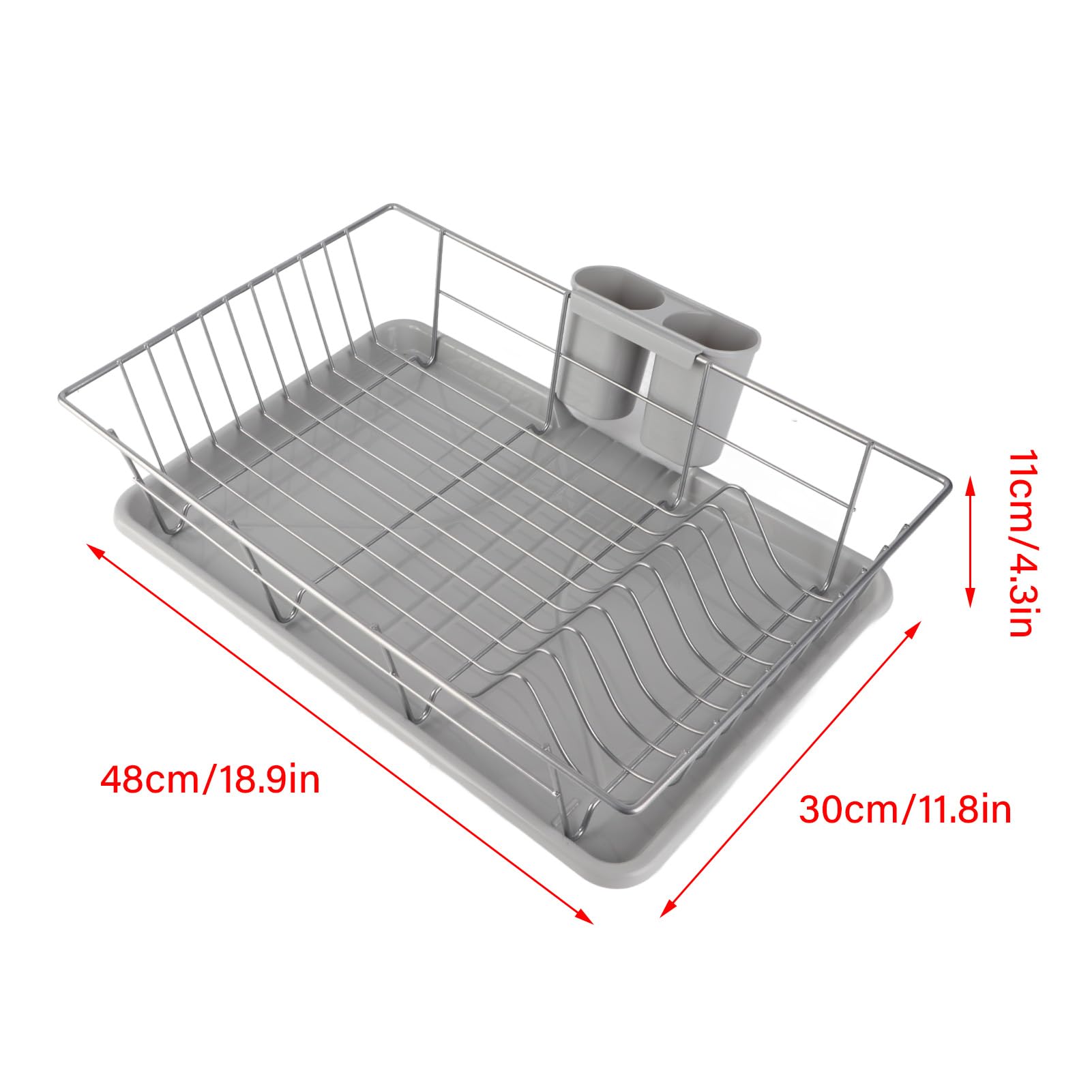 Rejilla para secar Platos, Utensilios de Cocina de Acero galvanizado, Soporte para escurridor de vajilla, Estante de Almacenamiento de Platos de Metal extraíble para