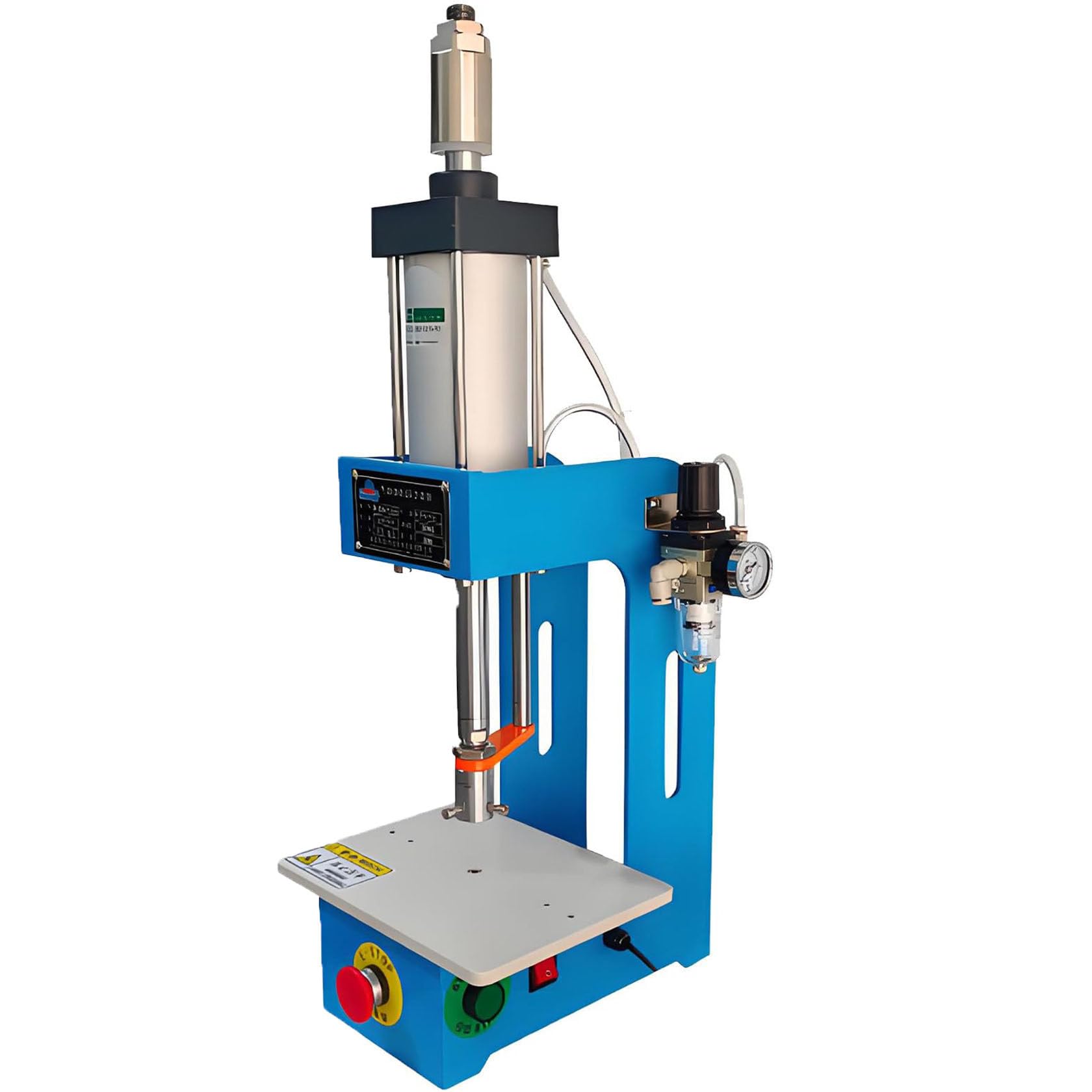 HUMNZR Pneumatic Punch Press Machine300kg Pressure,Vertical Hole Punching Machine,Heavy-Duty Industrial Pneumatic Punch Press,Cylinder Stroke Pneumatic Press 0.4-0.7mpa Pressure