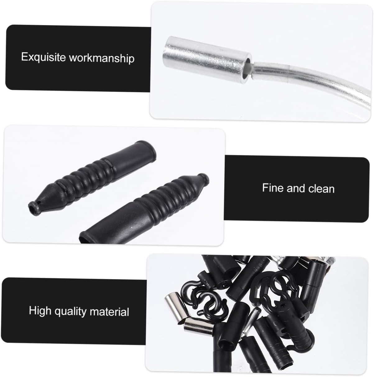 1set Bike Brake Cable Housing Kit Replacement for Mountain and Road Bikes Reduces Friction High Cable Tension Support Weather Compatibility