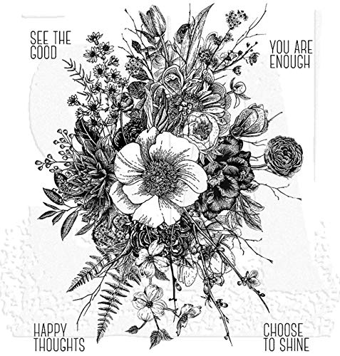 Tampon adhésif Tim Holtz motif grand format Jardin Glorieux précis