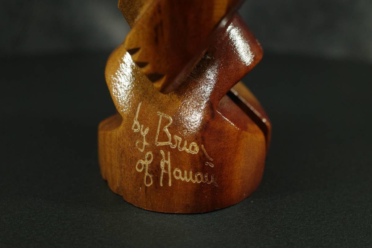 Amazon.co.jp: [木製品]インテリアハワイお土産ティキTIKI木彫り人形