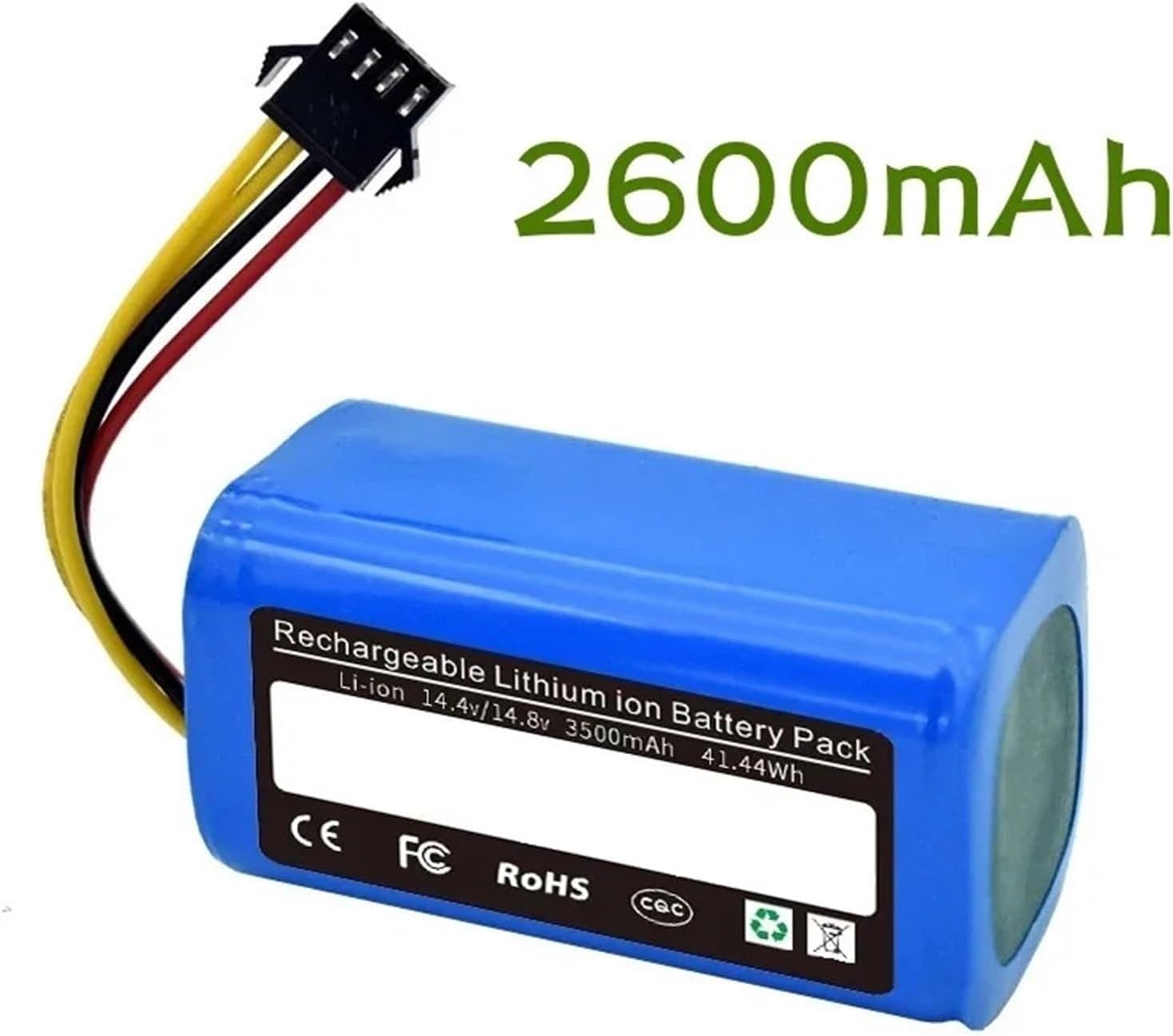 14.4V/14.8V 3500mAh Battery，Compatible For Haier，Xshuai HXS-C3 Robot Vacuum Cleaner Sweeper Replacement(2600mAh 1pcs)