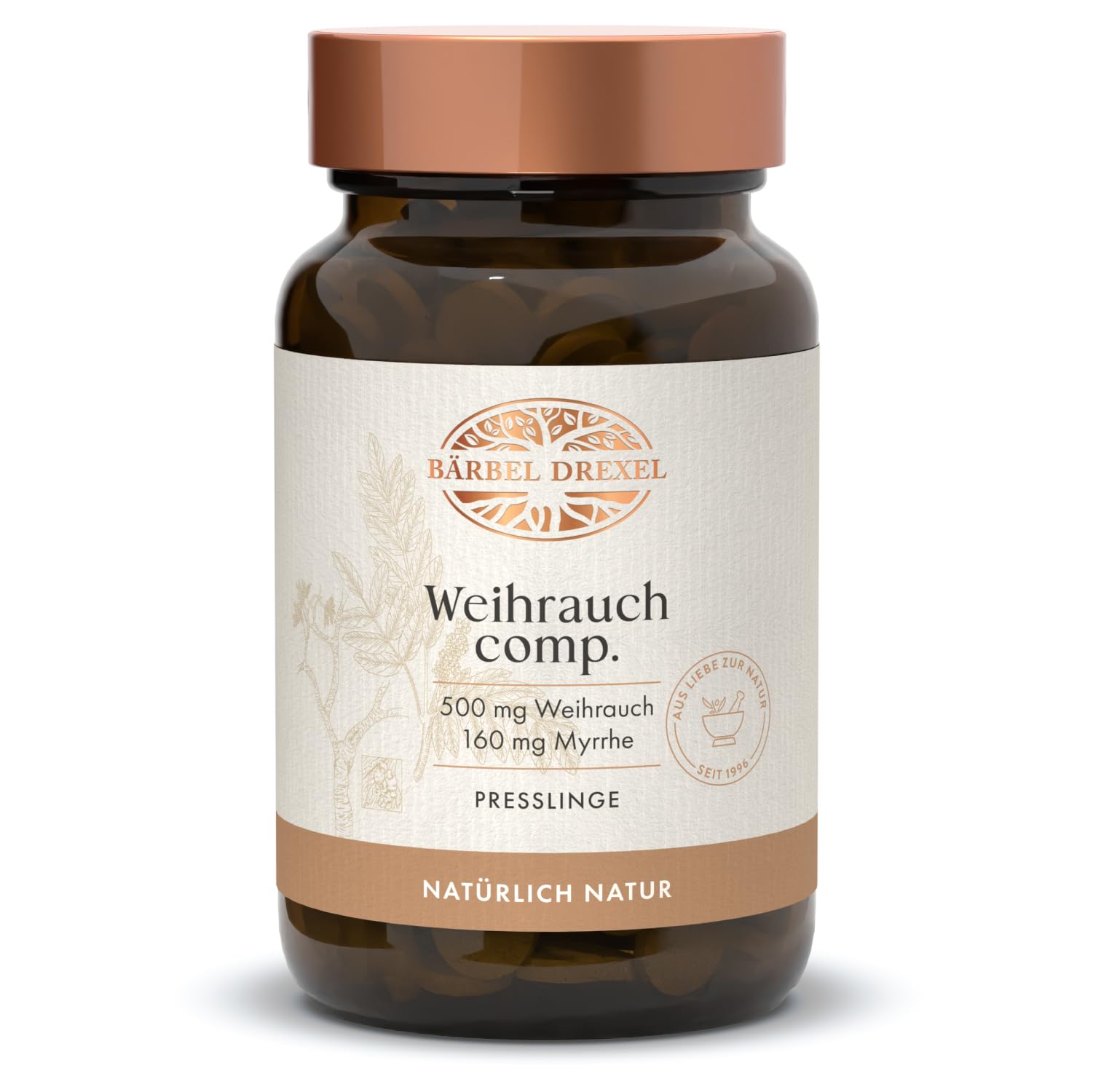 Weihrauch Extrakt Hochdosiert Boswellia Serrata mit Myrrhe (140 Stk) Ayurveda 100% Vegane Herstellung Deutschland Weihrauch comp. Tabletten ohne Zusätze Heilpflanze BÄRBEL DREXEL®