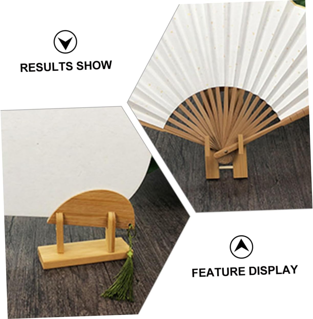 Cabilock Fan Display Storage Holder Folding Fan Display Rack Sturdy Elegant Stand for Home or Store
