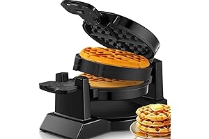 FOHERE Double Waffle Maker Belgian Flip