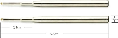 Miniatura 5 de Recambio de tinta de bolígrafo de 3.88 pulgadas de largo compatible con Montblanc PN 116190 124493 P164 Bolígrafo de punta redonda de punta media de