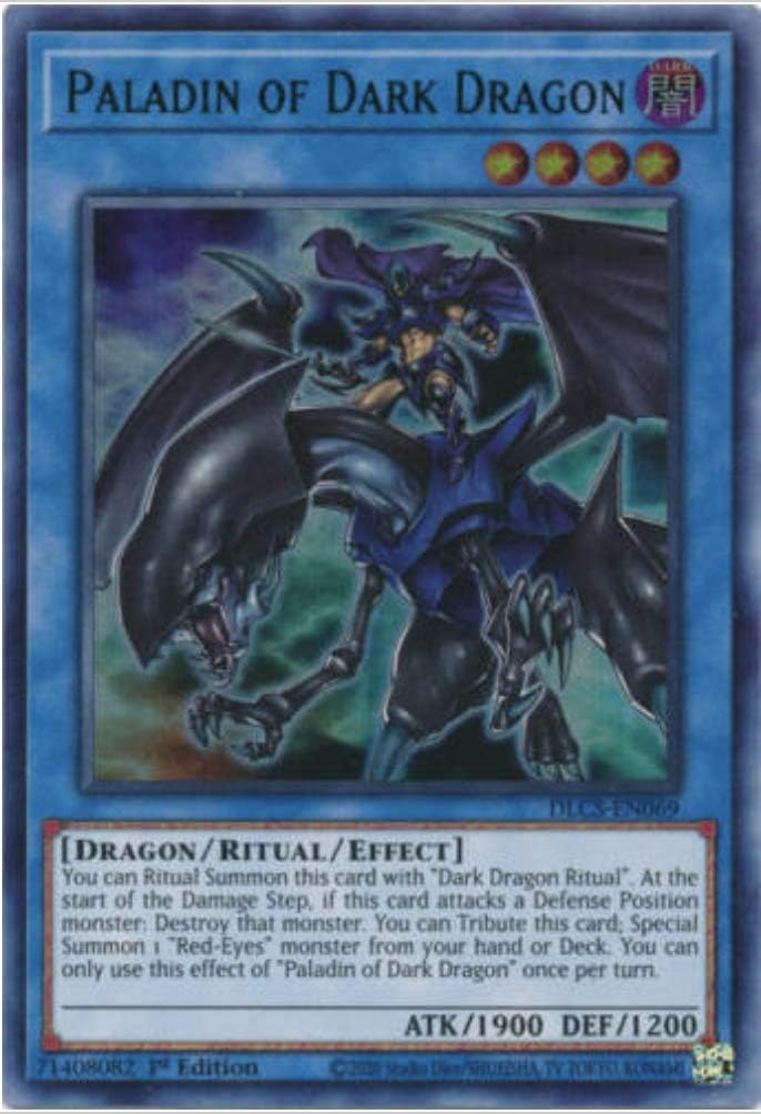 Paladin of Dark Dragon (Green) - DLCS-EN069 - Ultra Rare - 1st Edition