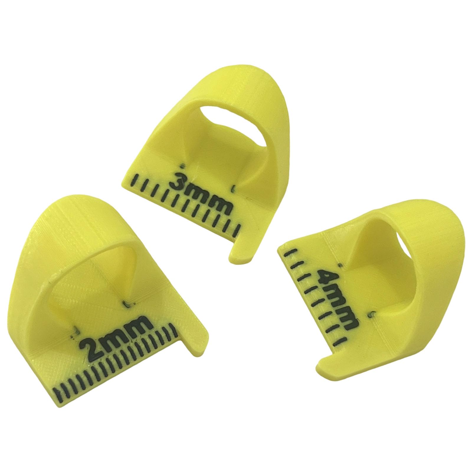 Netbiio Yellow (Lemon Yellow) 3 Pcs Finger Quilting Measurement Ruler Patchwork Sewing Aid Stitch Measurement Tools Professional Tailor Quilting Tools Sewing Template Ruler