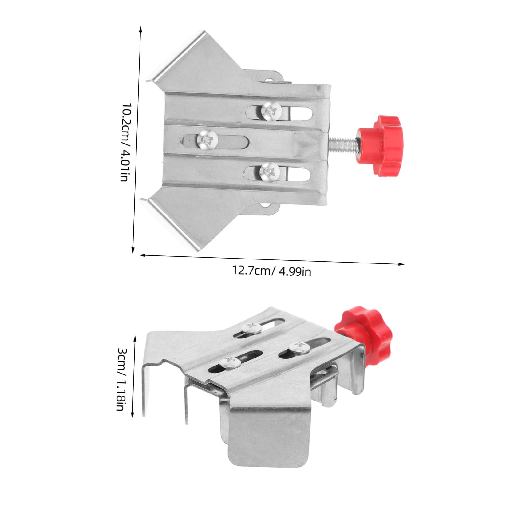 Cabilock 2pcs Right Angle Clamp Wood Fixing Angle Clip Corner Clamps Right Angle Fixed Clip Angle Clamps Right Angle Mechanical Corner Right Angle Fixing Silver Stainless Steel