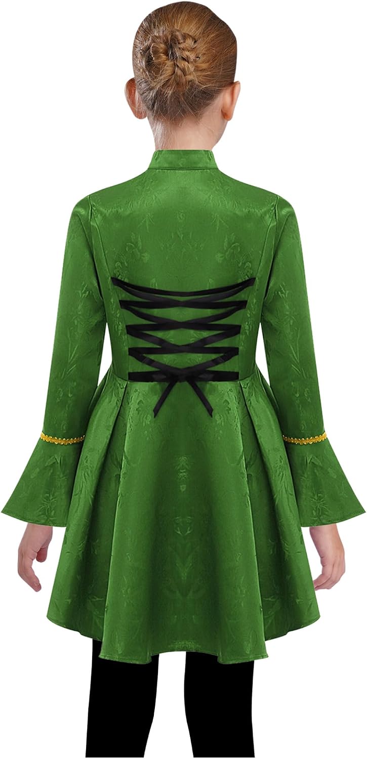 Kids Girls Medieval Vintage Long Sleeve Lace Flounce Jacket Coat Renaissance Victorian Steampunk Tailcoat