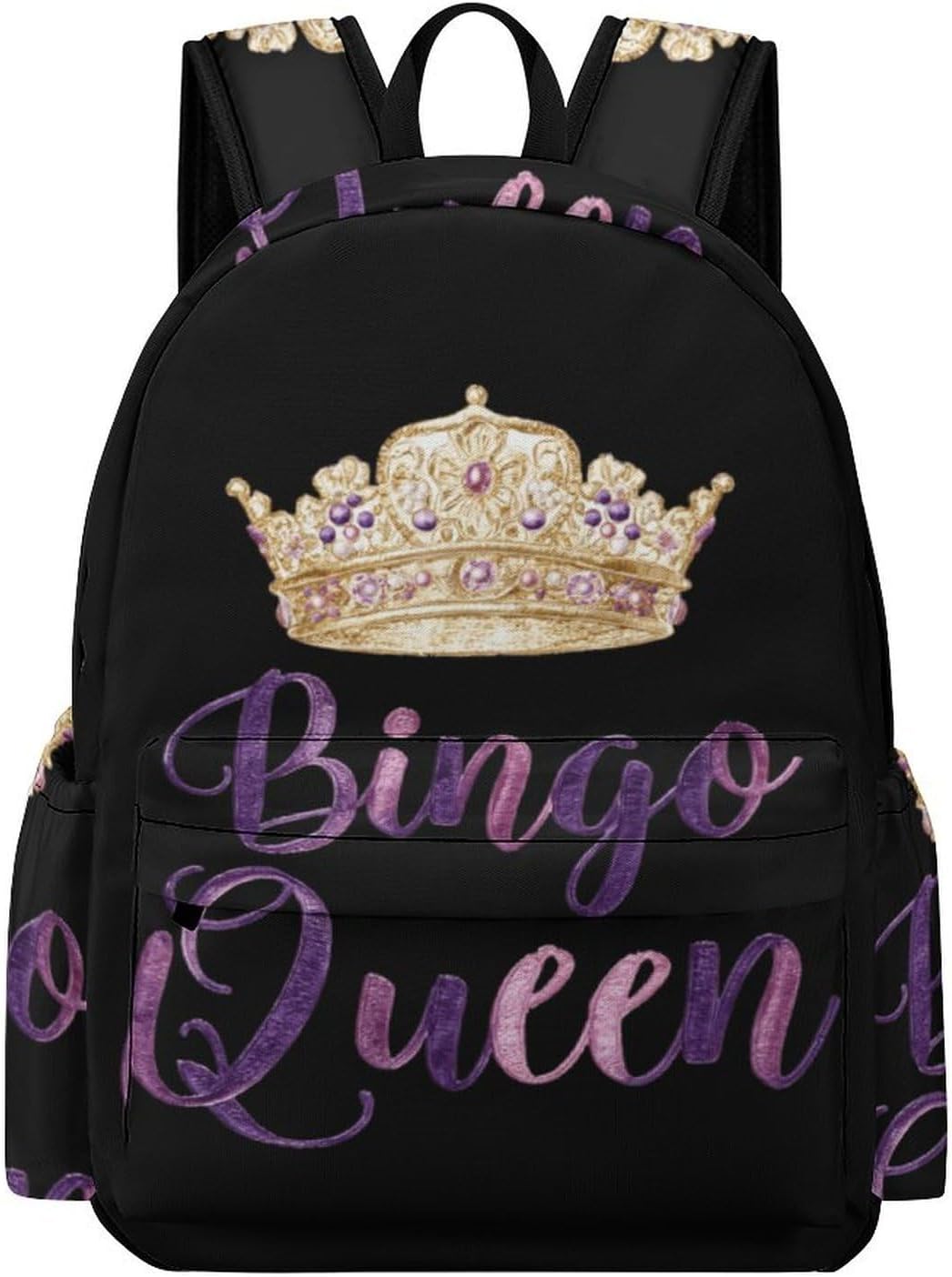 Bingo Queen Travel Backpack for Women Men Summer Hiking Shoulder Bag Casual Daypack