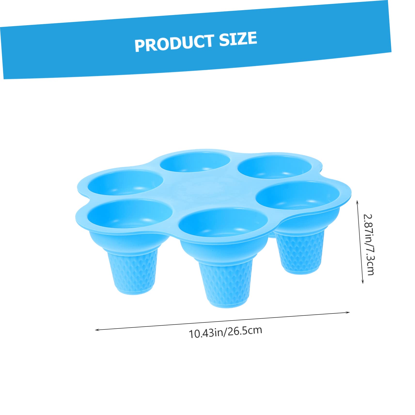 OFFSCH Ice Cream Cones Mold 6-Pack Silicone Ice Cream Cone Molds for Ice Cream Making