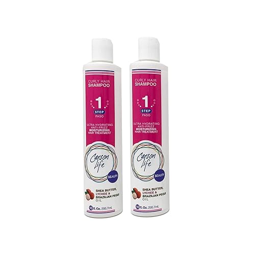 Miniatura 10 de CARSON LIFE Kit de sistema de cuidado del cabello de 4 etapas para cabello rizado (champú, acondicionador, acondicionador sin enjuague y máscara