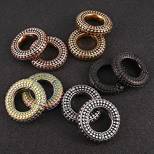 Vankula 2Pcs Retro 316 Stainless Steel Ear Hangers Weight Ear Gauges Piercing Plug Pair Selling Body Jewelry #TOP6