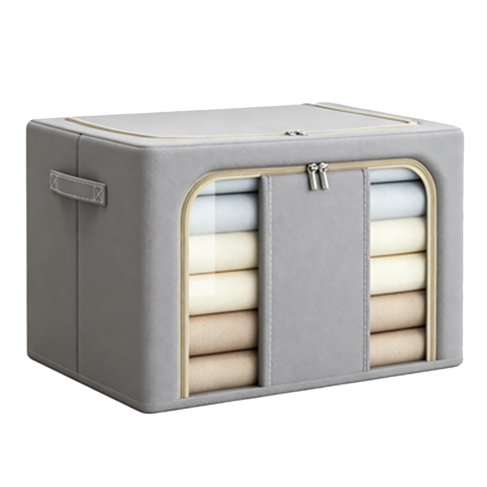 JRSIUNH Storage Basket with Lid, Fabric Storage Box