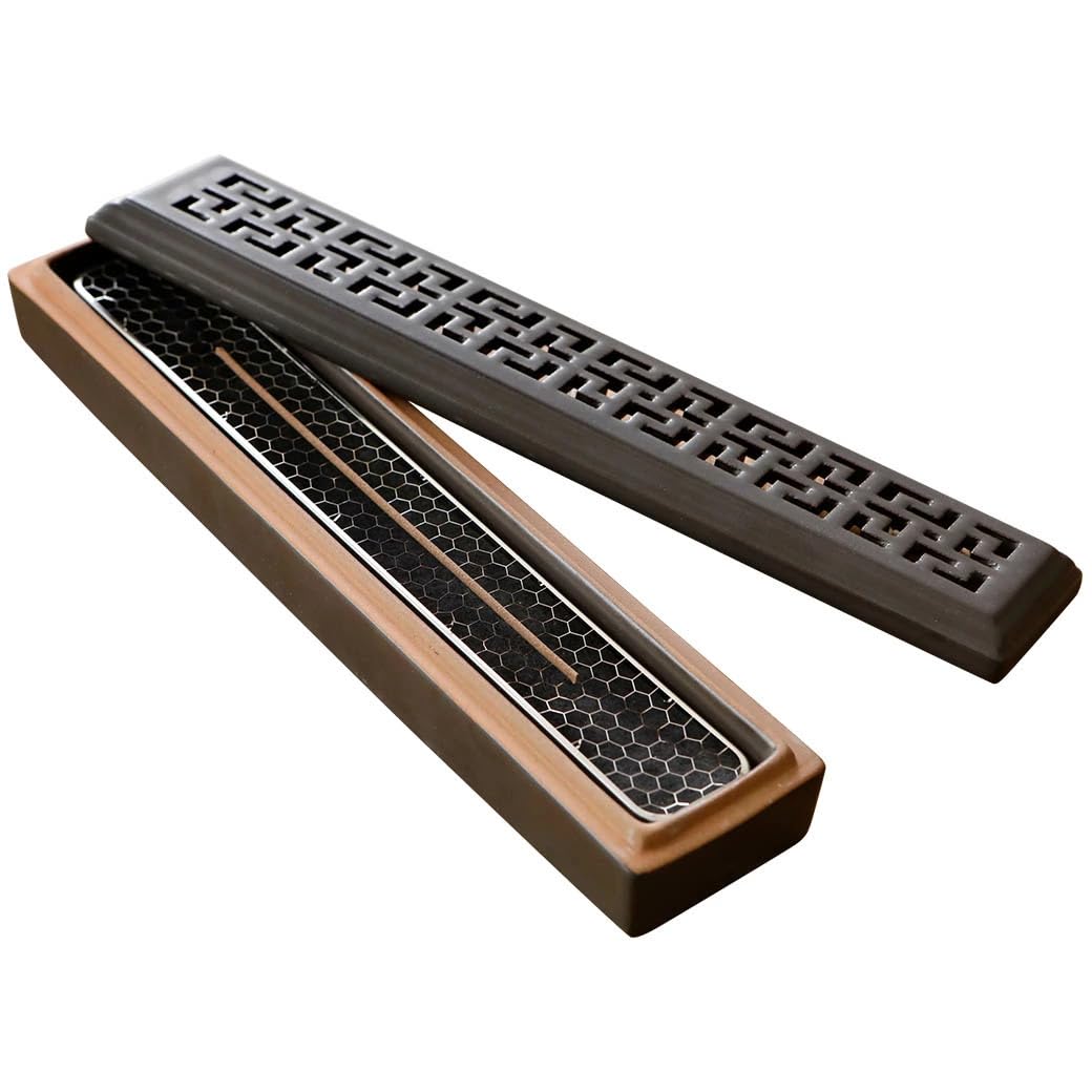 Amazon｜【セラミック製で灰が散らばらない】お香立て 寝かせるタイプ