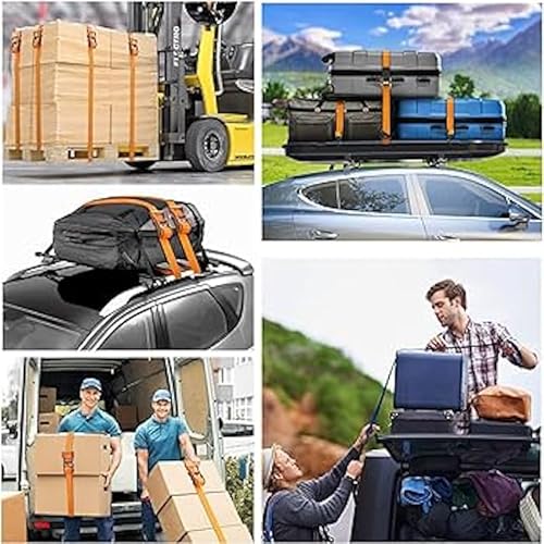 Fita Cinta Catracada P/Amarrar Carga Rack C/ 4,5m Até 60kg Preto ou Laranja 1un