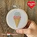 Ice Cream Cone Mini Premium Cross Stitch Kit - Everything Included - 3 Inch Hoop, Needle, DMC Thread, Fabric, and Easy-to-Follow Instructions