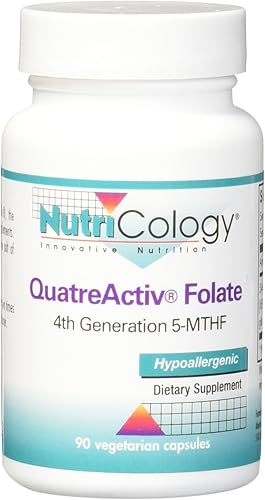 Miniatura 4 de Nutricology QuatreActiv Suplemento de folato - Metilfolato, 5-MTHF, soporte de metilación, cuatrefólico, cápsulas vegetarianas - 90 unidades