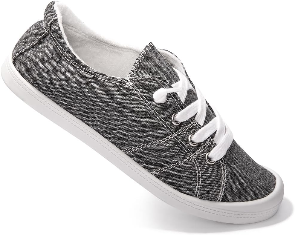 Women's Slip On Canvas Sneaker Low Top Casual Walking Shoes Classic Comfort Flat Fashion Sneakers - Image 4