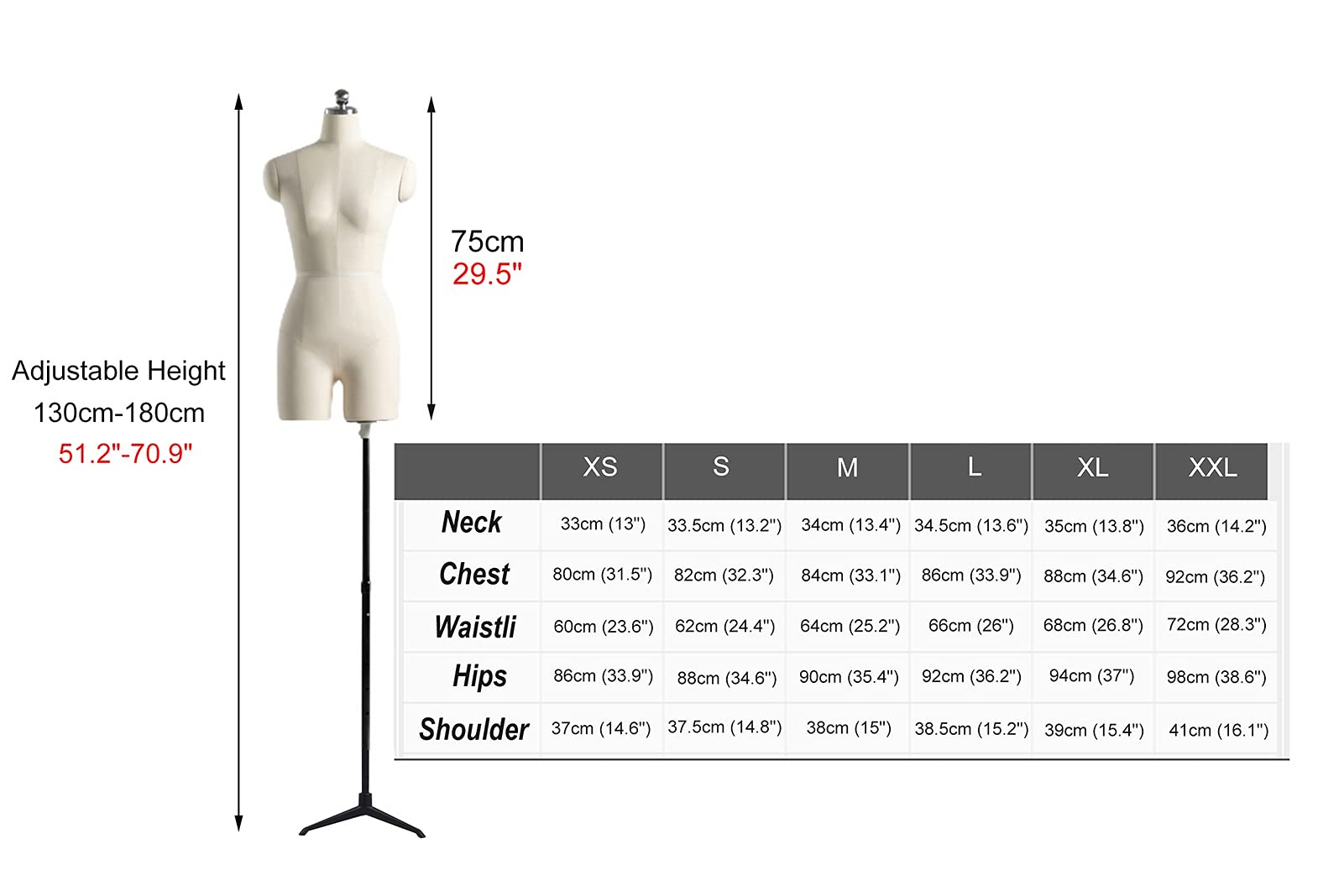 Maniquí de Costura con Base de trípode, Bata Ceremonial, Uniforme Escolar, Abrigo, maniquí de Vestir, fácil de ensamblar, alfiletero, maniquíes corporales