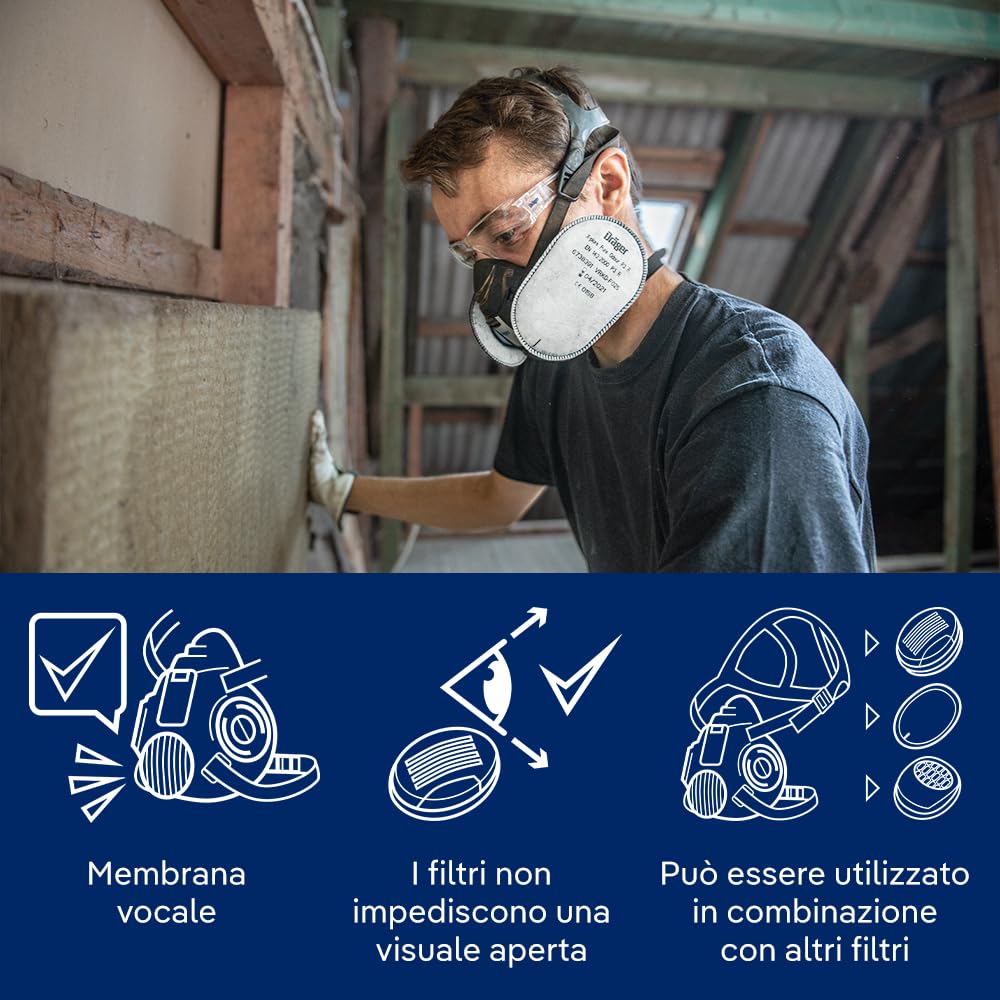 Dräger X-plore 3500er Set Mezza maschera con filtro antiparticolato Unisex - Adulto (Pacco da 1)