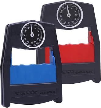 2 Pack Grip Strength Tester,Digital Hand Dynamometer Of Large Strength Range With Precise Sensor & Adjustable Handle For Sports Rehab & Clinical,School Home Use