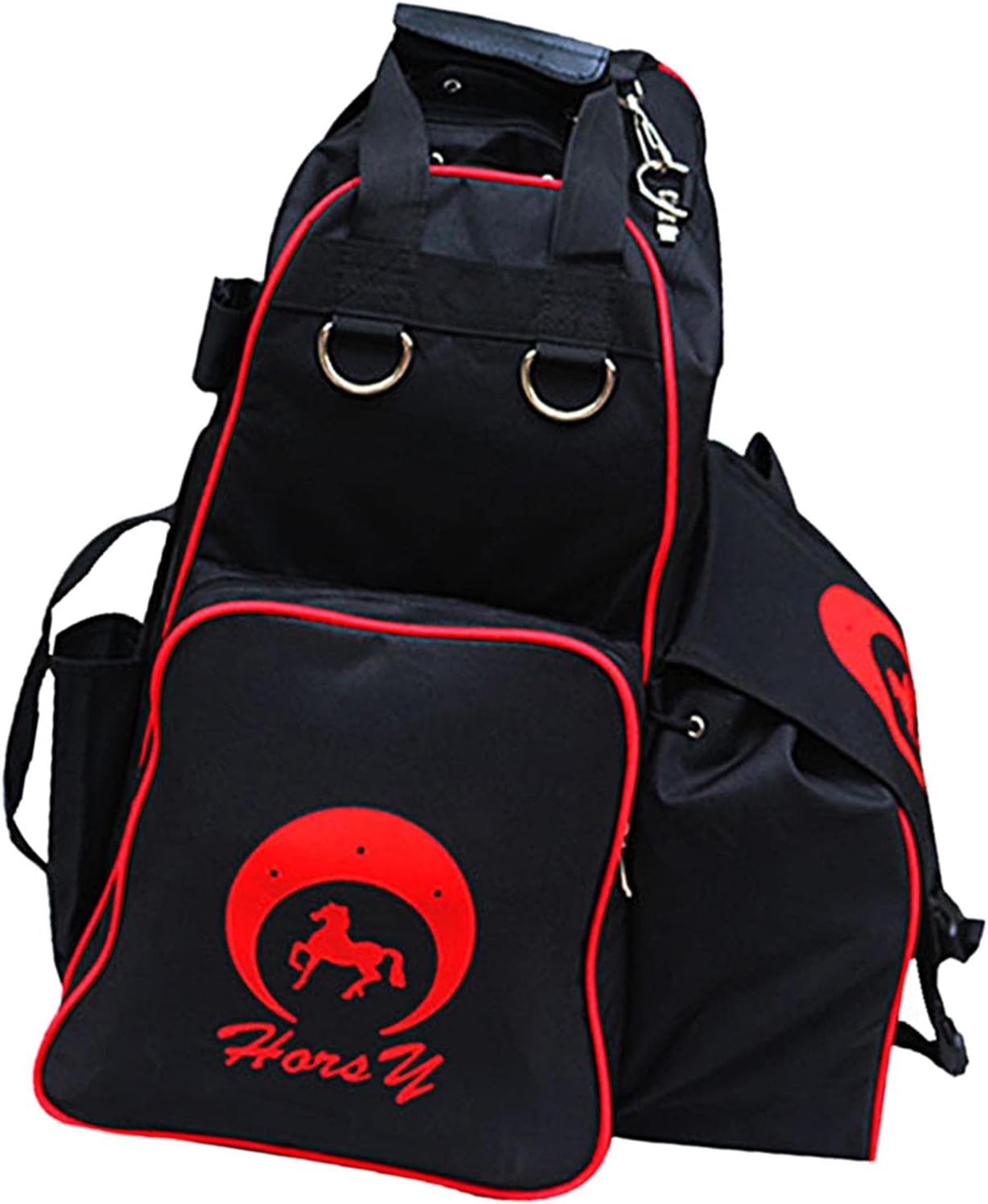 Premium Western English Boot Carry All Bag - Portable Horse Riding Equipment Tote Backpack with Separate Compartment, and, for Youth Kids, Men, and Women