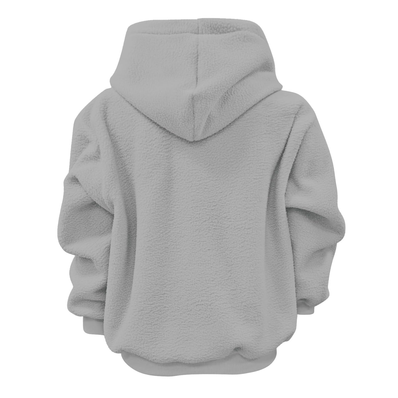 Generico Felpa con Cappuccio in Pile Sherpa for Animali Domestici da Donna, con Tasca A Marsupio Oversize, Calda E Soffice Felpa Invernale Carina E Comoda A Maniche Lunghe