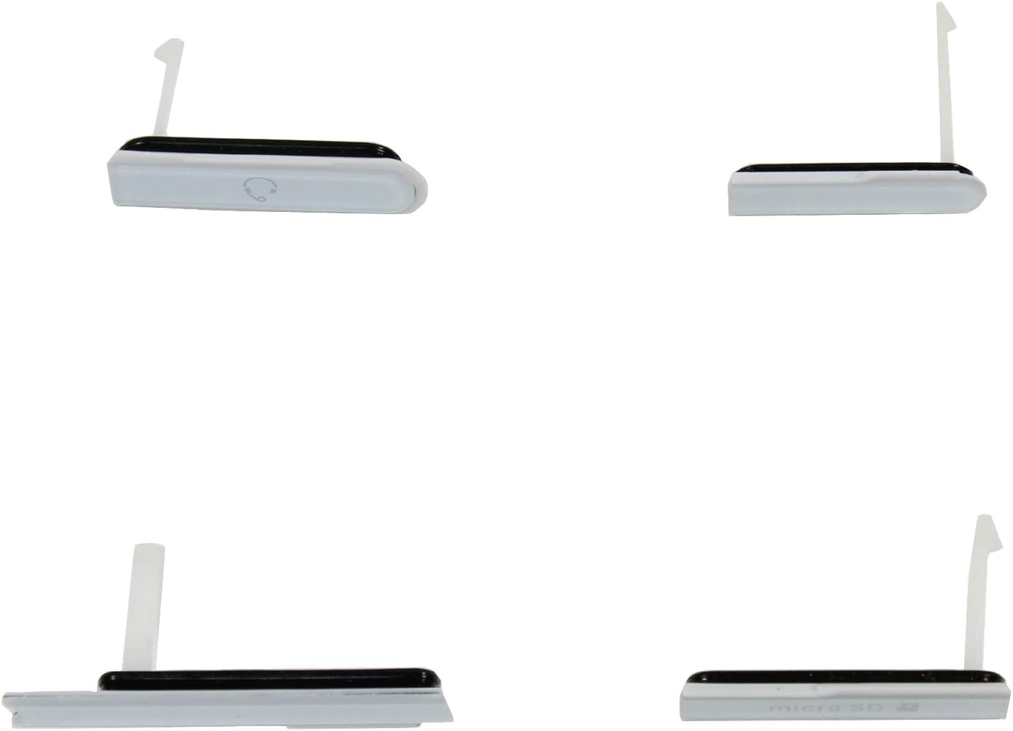 RBC Sim & Micro SD Card / USB Charging Port Cover For Sony Xperia Z L36h C6602 C6603 - White