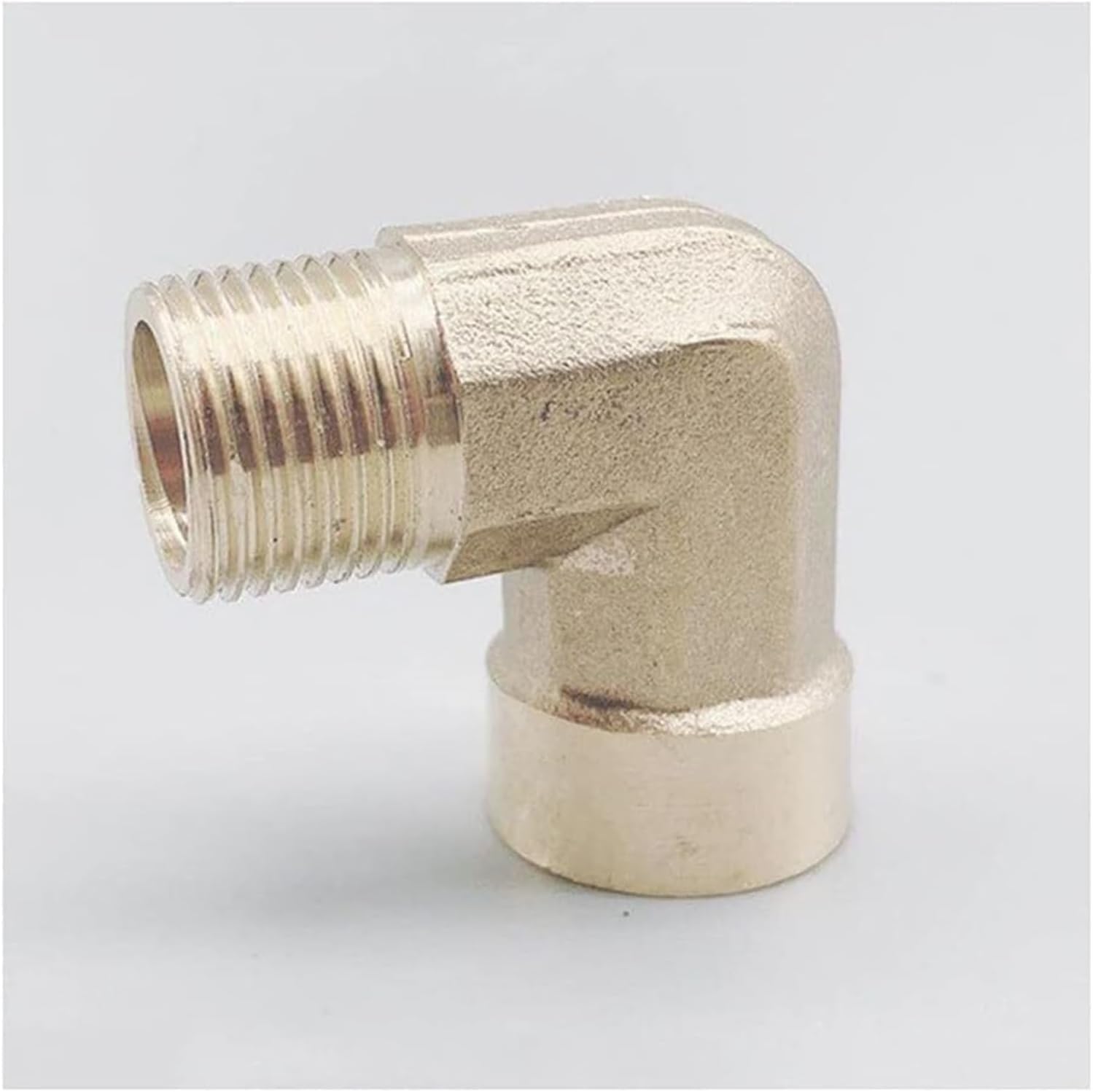 Conector de toque de manguera, 1 codo de conexión de manguera, rosca interna x rosca externa Acoplador de conector de conexión de codo de latón de 90 grados, utilizado for adaptador de cobre