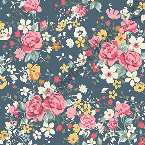 18 x 12 Floral HTV 265 Flowers Printed Heat Transfer Vinyl Craft Pattern Sheet