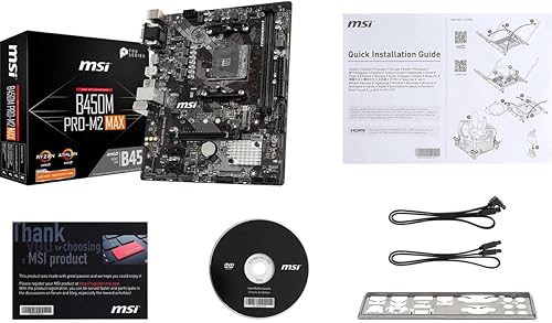 Miniatura 7 de MSI ProSeries AMD Ryzen 1ª y 2ª generación AM4 M.2 USB 3 DDR4 D-Sub DVI HDMI Micro-ATX placa base (B450M PRO-M2 Max) (B450MPM2MAX)