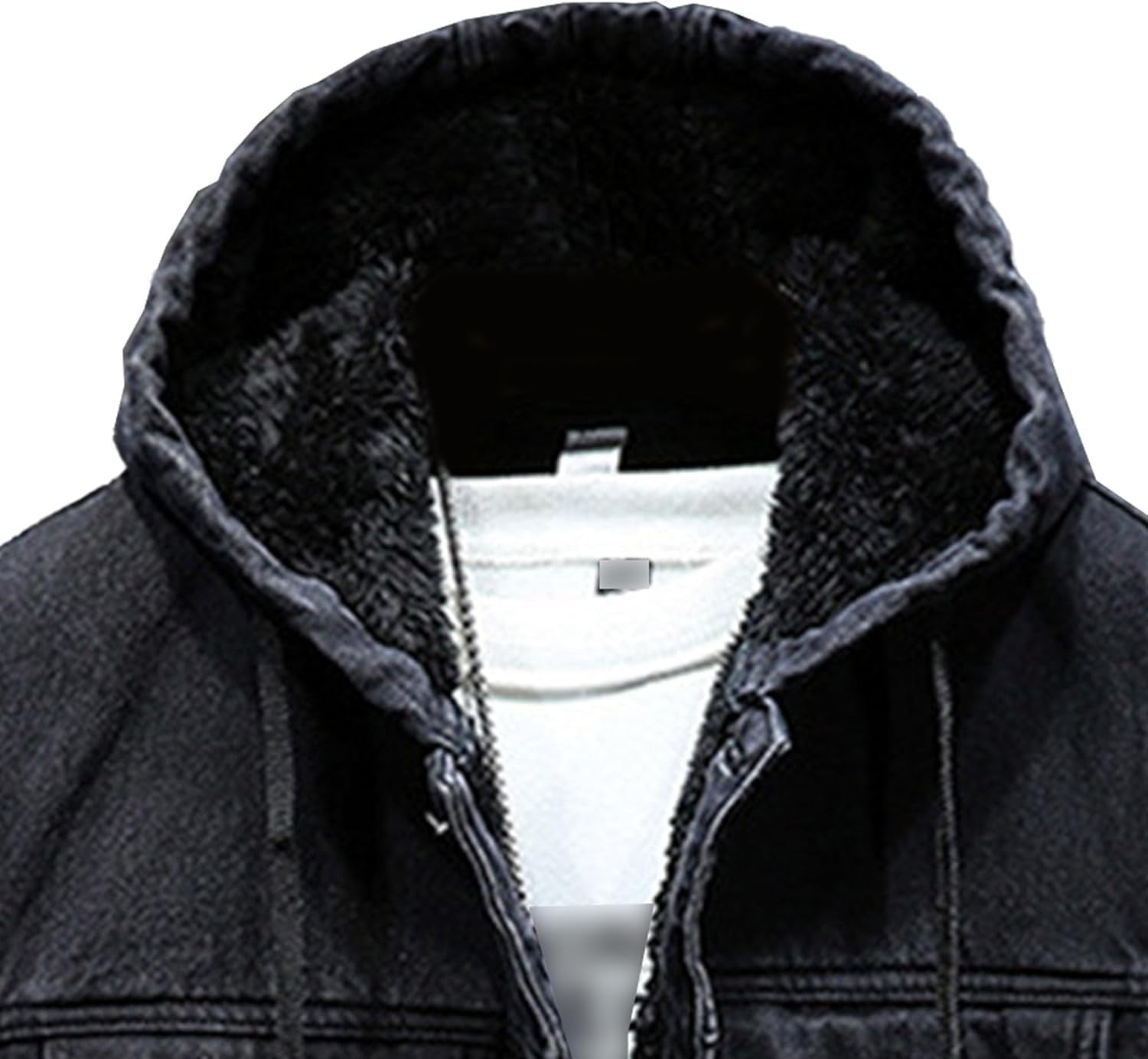 DGHM-JLMY Men Hooded Denim Jacket Simple Long Sleeve Trucker Hoodie Coat Outwear With Front Pockets Jean Jackets