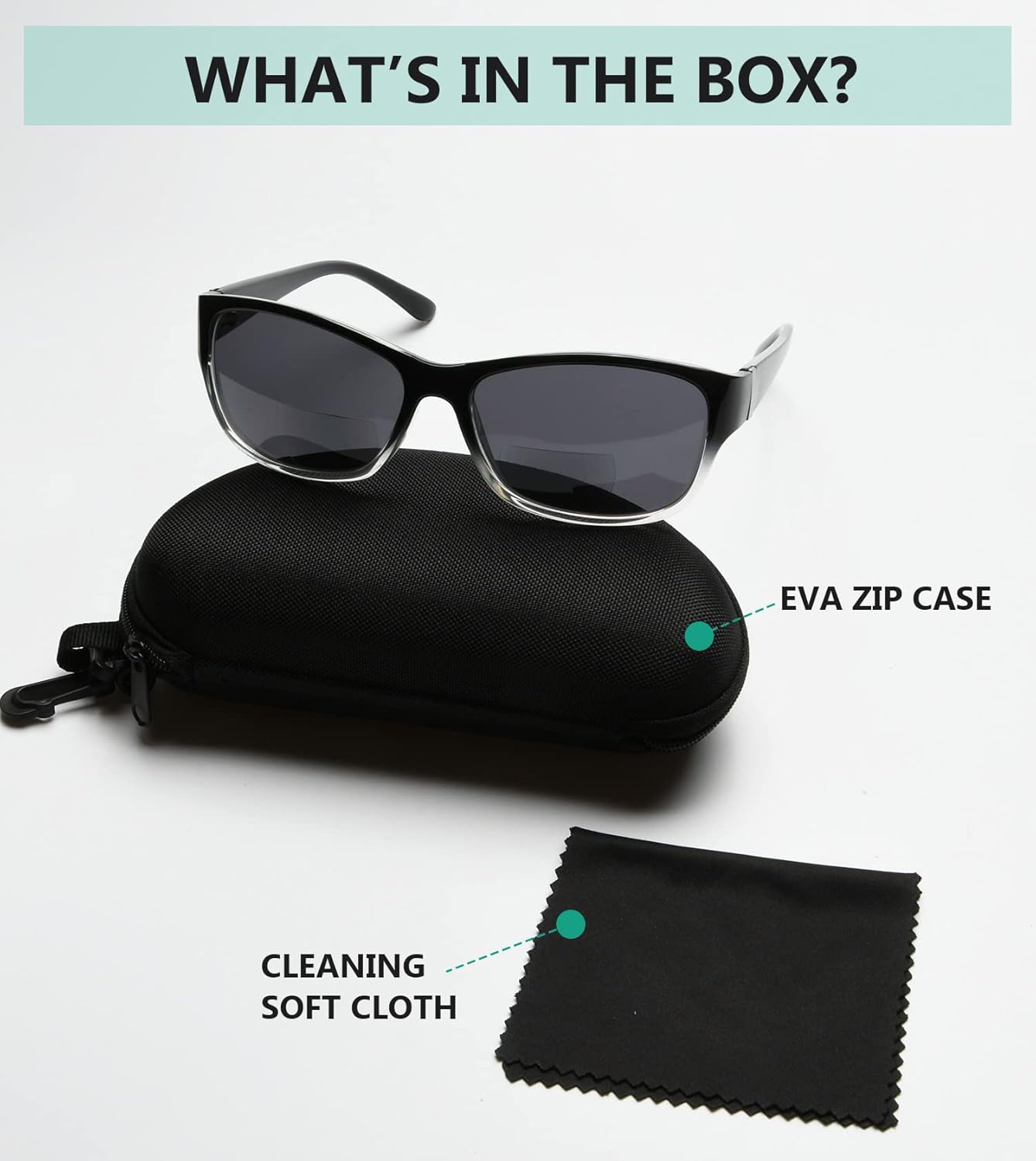 Eyekepper Bi-Focal Sunshine Readers Fashion Bifocal Sunglasses Black-clear Frame 2.5 x image 6 of 8 B01A32S92K